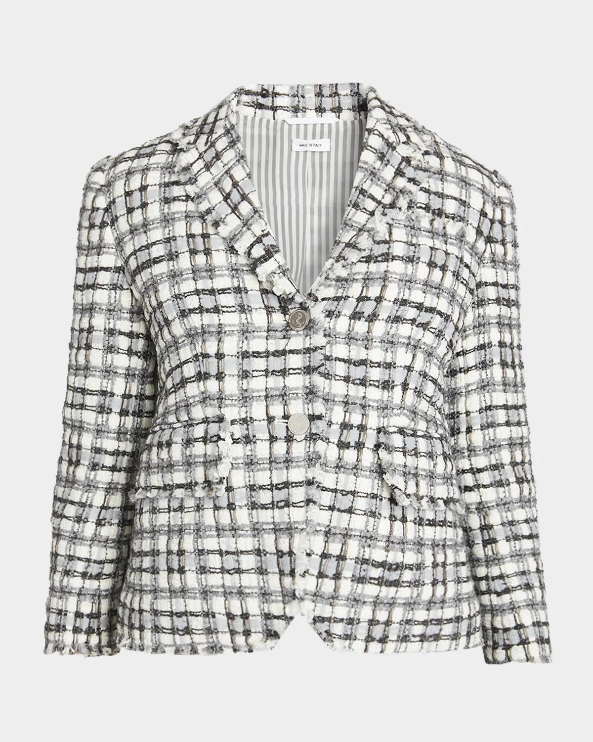 Thom Browne High Armhole Tweed Single-Breasted Sport Coat