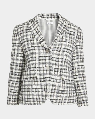 Thom Browne High Armhole Tweed Single-Breasted Sport Coat