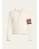 Thom Browne Men's Cotton and Linen 4-Bar Sleeve Cardigan - 1