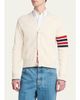Thom Browne Men's Cotton and Linen 4-Bar Sleeve Cardigan - 4