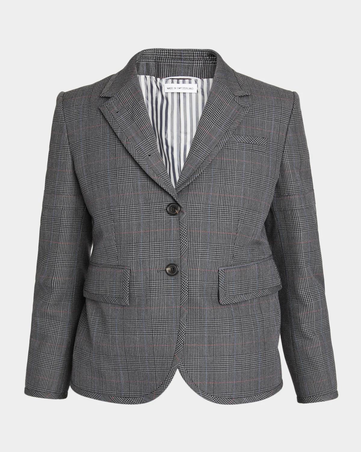 Thom Browne Plaid Virgin Wool Blazer