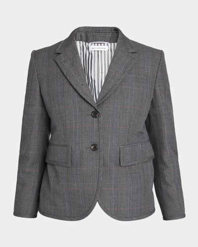 Thom Browne Plaid Virgin Wool Blazer
