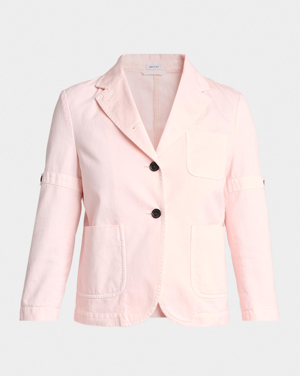 Thom Browne Single-Breasted Denim Shrunken Sport Coat