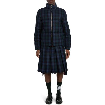 Thom Browne Thom Browne 4-Bar & Tartan Reversible Down Puffer Jacket