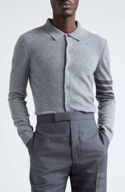 Thom Browne Thom Browne 4-Bar Cashmere Polo Cardigan