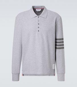 Thom Browne Thom Browne 4-Bar cotton piqué polo shirt