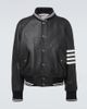 Thom Browne Thom Browne 4-Bar leather bomber jacket - 1