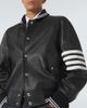 Thom Browne Thom Browne 4-Bar leather bomber jacket - 5