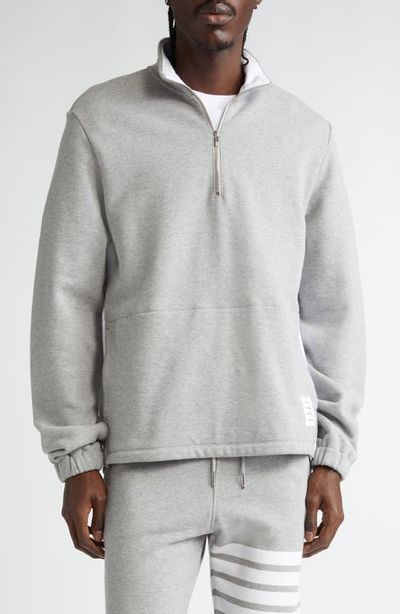 Thom Browne Thom Browne 4-Bar Stripe Funnel Neck Half Zip Sweatshirt