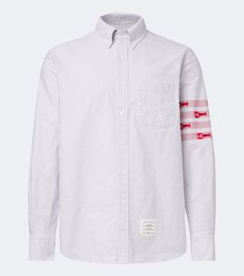 Thom Browne Thom Browne 4-Bar striped cotton Oxford shirt