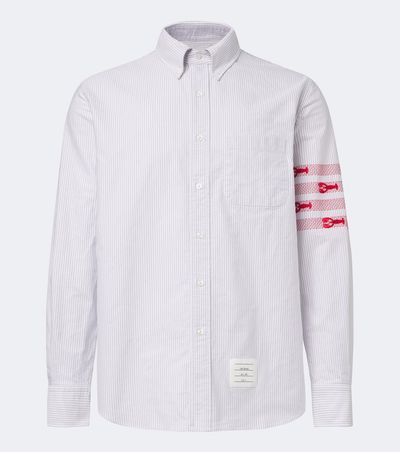 Thom Browne Thom Browne 4-Bar striped cotton Oxford shirt