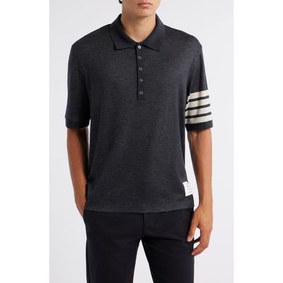 Thom Browne Thom Browne 4-Bar Virgin Wool Jersey Polo