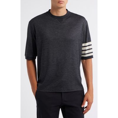 Thom Browne Thom Browne 4-Bar Virgin Wool Jersey T-Shirt
