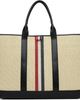 Thom Browne Thom Browne Beige Medium Tool RWB Stripe Tote - 1