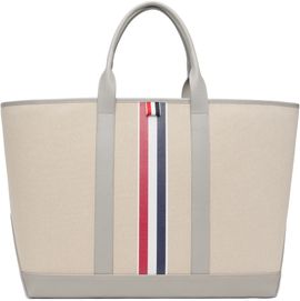 Thom Browne Thom Browne Beige RWB Stripe Medium Tool Tote