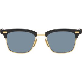 Thom Browne Thom Browne Black Acetate & Titanium Rectangular Sunglasses