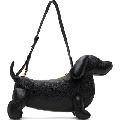 Thom Browne Thom Browne Black Baby Hector Pebble Grain Leather Bag