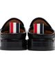 Thom Browne Thom Browne Black Calf Leather Sole Pleated Varsity Slip-on Loafers - 2