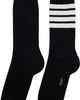 Thom Browne Thom Browne Black Cotton 4-Bar Mid Calf Socks - 2