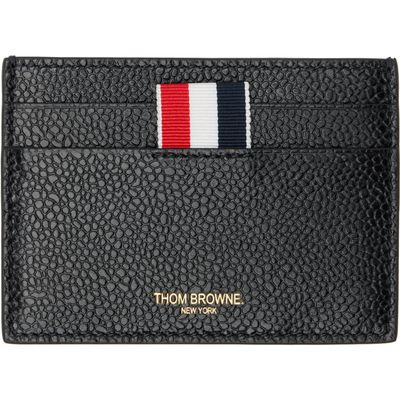 Thom Browne Thom Browne Black Pebble Grain Double Sided Card Holder