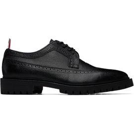 Thom Browne Thom Browne Black Pebble Grain Leather Longwing Brogues