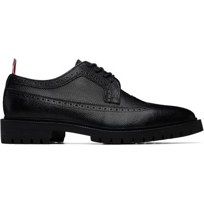 Thom Browne Thom Browne Black Pebble Grain Leather Longwing Brogues