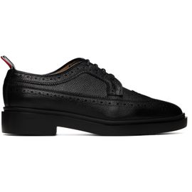 Thom Browne Thom Browne Black Pebble Grain Lightweight Classic Longwing Brogues