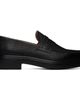 Thom Browne Thom Browne Black Pebble Grain Rubber Sole Penny Loafers - 1