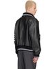 Thom Browne Thom Browne Black Raglan Sleeve Oversized Leather Blouson Jacket - 3