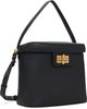 Thom Browne Thom Browne Black Soft Pebble Grain Box Bag - 2