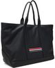 Thom Browne Thom Browne Black Soft Pebble Grain Leather Medium Tool Tote - 3