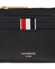 Thom Browne Thom Browne Black Soft Pebble Grain Zip Top Card Holder - 1