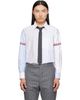 Thom Browne Thom Browne Blue Funmix Pinstripe Oxford Shirt - 1