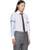 Thom Browne Thom Browne Blue Funmix Pinstripe Oxford Shirt - 2