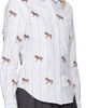 Thom Browne Thom Browne Blue Horse 4-Bar Cropped Oxford Shirt - 2