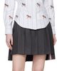 Thom Browne Thom Browne Blue Horse 4-Bar Cropped Oxford Shirt - 4