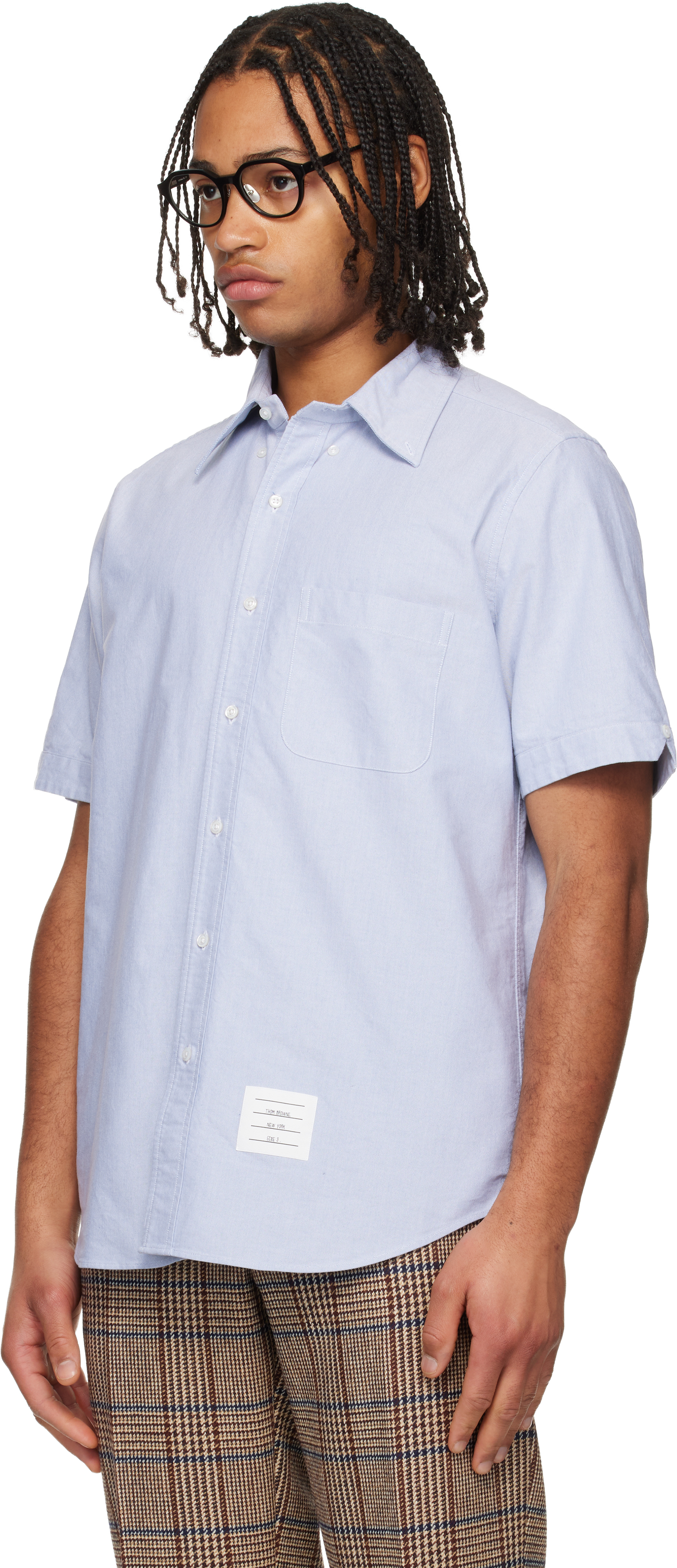 Thom Browne - Blue Oxford Short Sleeve Shirt