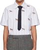 Thom Browne Thom Browne Blue Straight Fit Short Sleeve Horse Shirt - 1