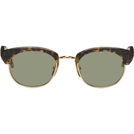 Thom Browne Thom Browne Brown Acetate & Titanium Oval Sunglasses