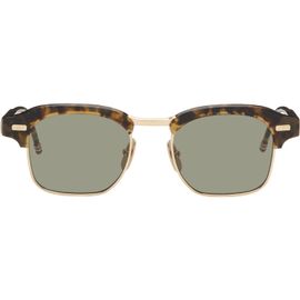 Thom Browne Thom Browne Brown Acetate & Titanium Square Sunglasses