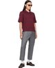 Thom Browne Thom Browne Burgundy Jersey Ottoman 4-Bar Polo - 4