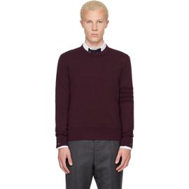Thom Browne Thom Browne Burgundy Ottoman Milano Stitch 4-Bar Bomber Sweater