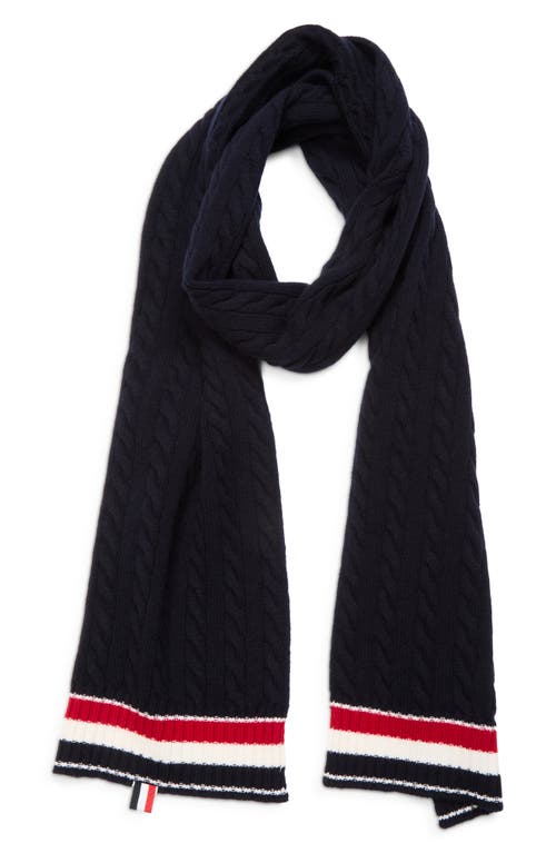 Thom Browne Thom Browne Cable Knit Virgin Wool Scarf