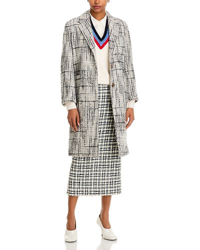 Thom Browne Thom Browne Cashmere Blend Tweed Elongated Overcoat