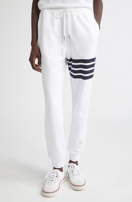 Thom Browne Thom Browne Classic 4-Bar Cotton French Terry Joggers