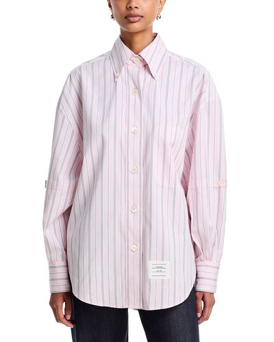 Thom Browne Thom Browne Cotton Armbands Striped Shirt