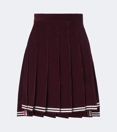 Thom Browne Thom Browne Cotton corduroy pleated miniskirt