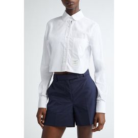 Thom Browne Thom Browne Crop Cotton Button-Up Shirt