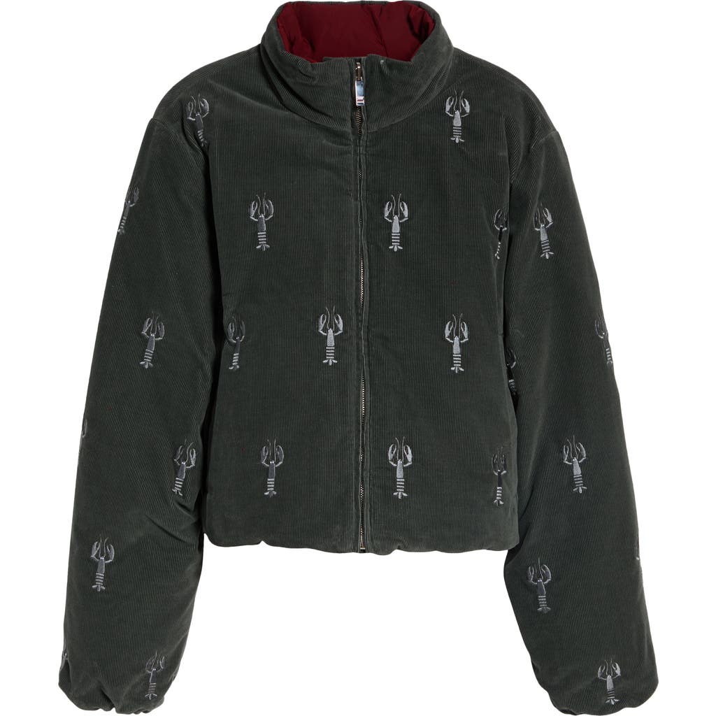 Thom Browne Thom Browne Crop Lobster Stitch Corduroy Reversible Down Jacket