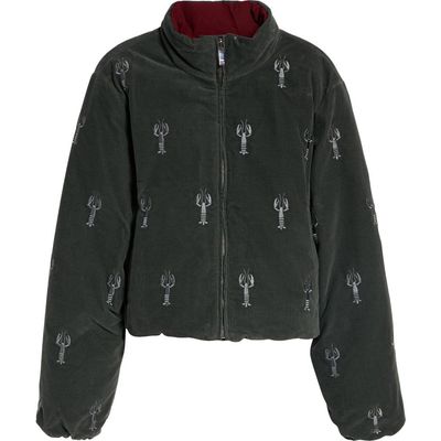 Thom Browne Thom Browne Crop Lobster Stitch Corduroy Reversible Down Jacket